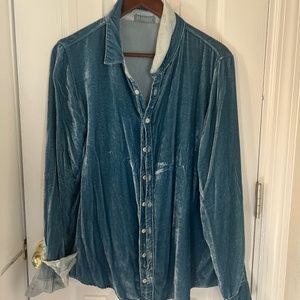 CP Shades Silk/Velvet Button Down